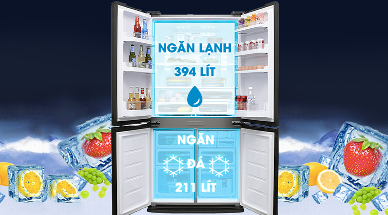 Tủ lạnh Sharp SJ-FX680V-ST - Dung tích 687 lít