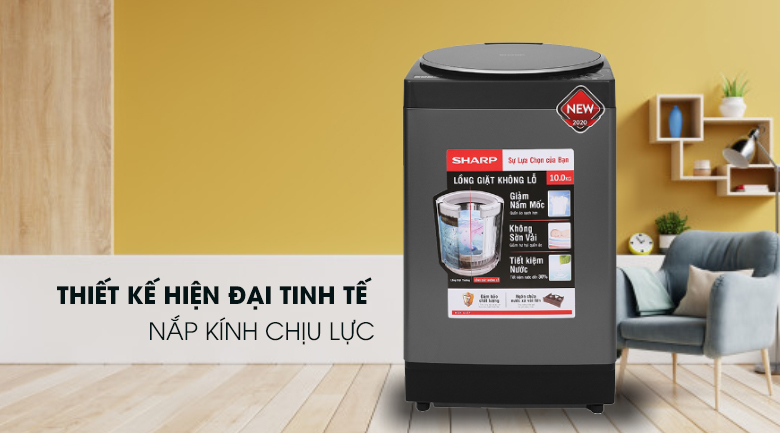 Máy giặt Sharp 10 kg ES-W100PV-H Mới 2020
