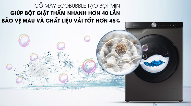 Máy giặt sấy Samsung AI Inverter 14kg WD14TP44DSB