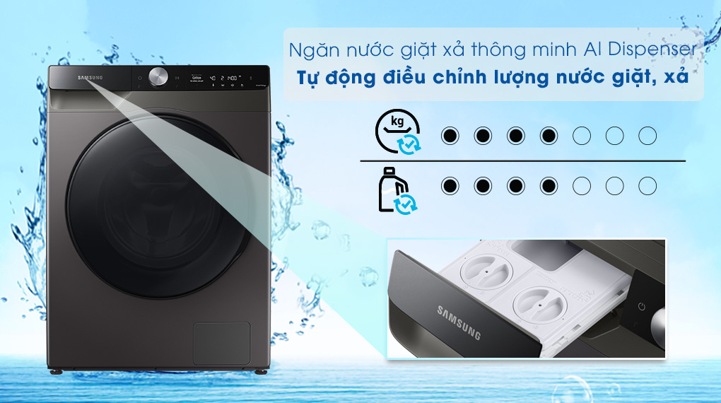 Máy giặt sấy Samsung AI Inverter 11kg WD11T734DBX