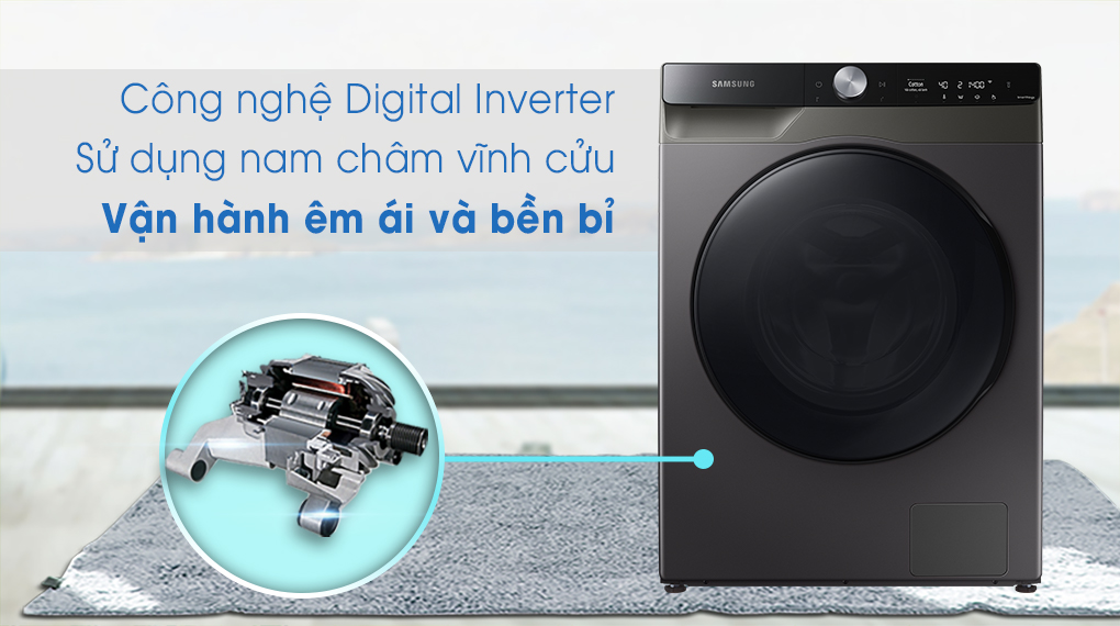 Máy giặt sấy Samsung AI Inverter 11kg WD11T734DBX