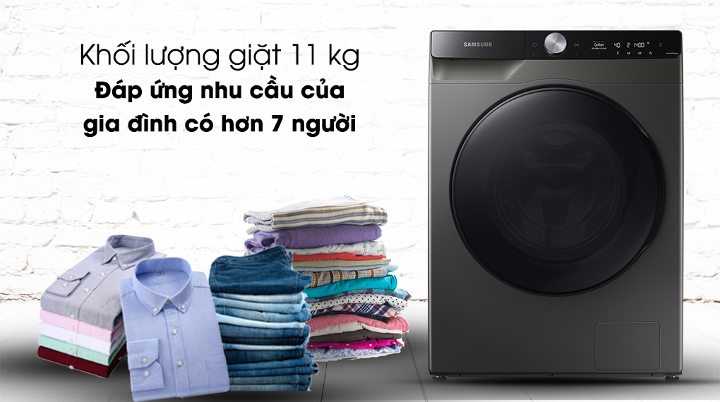 Máy giặt sấy Samsung AI Inverter 11kg WD11T734DBX