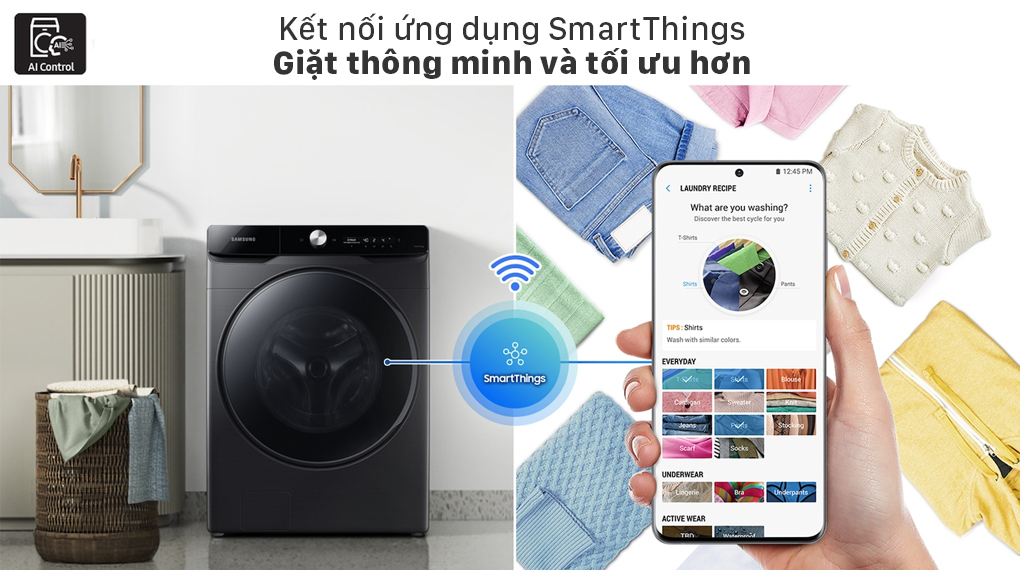 Máy giặt sấy Samsung Inverter 21 kg WD21T6500GV