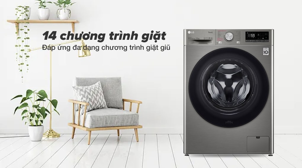 Máy giặt LG Inverter 10 kg FV1410S4P