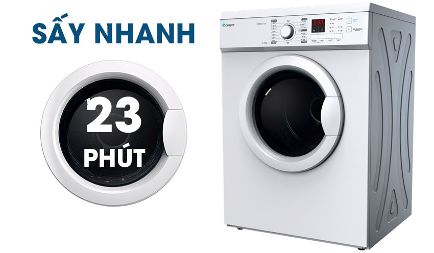 Máy sấy thông hơi Casper 7.2 Kg TD-72VWD