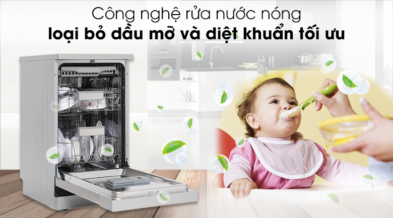 Máy rửa chén độc lập có sấy Galanz W45A3A401S-0E1(SS)