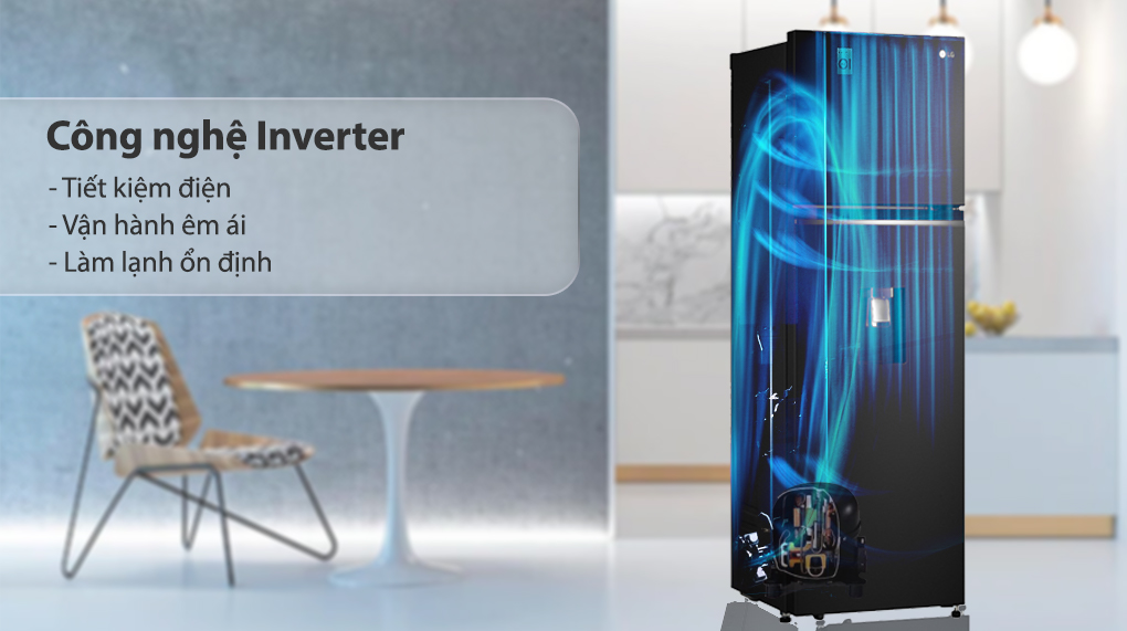 Tủ lạnh LG Inverter 264 Lít GV-D262BL