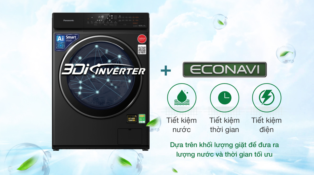 Máy giặt sấy Panasonic Inverter 9.5 kg NA-S956FR1BV