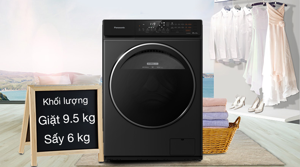 Máy giặt sấy Panasonic Inverter 9.5 kg NA-S956FR1BV