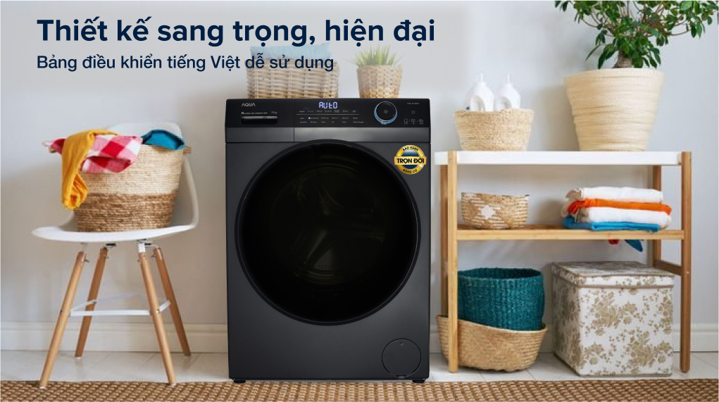 Máy giặt Aqua Inverter 10 kg AQD-D1002G BK