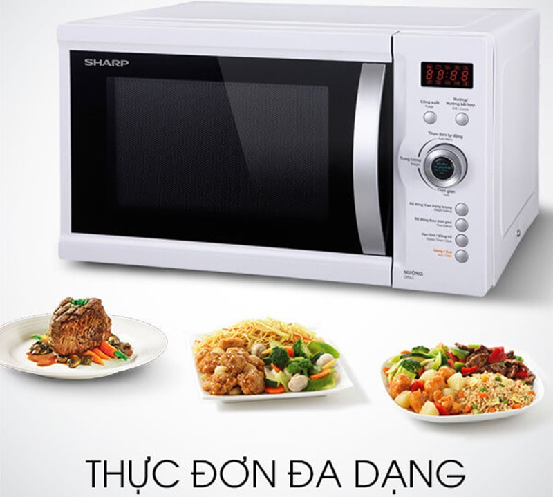 Lò vi sóng có nướng Sharp R-G371VN-W 23 lít