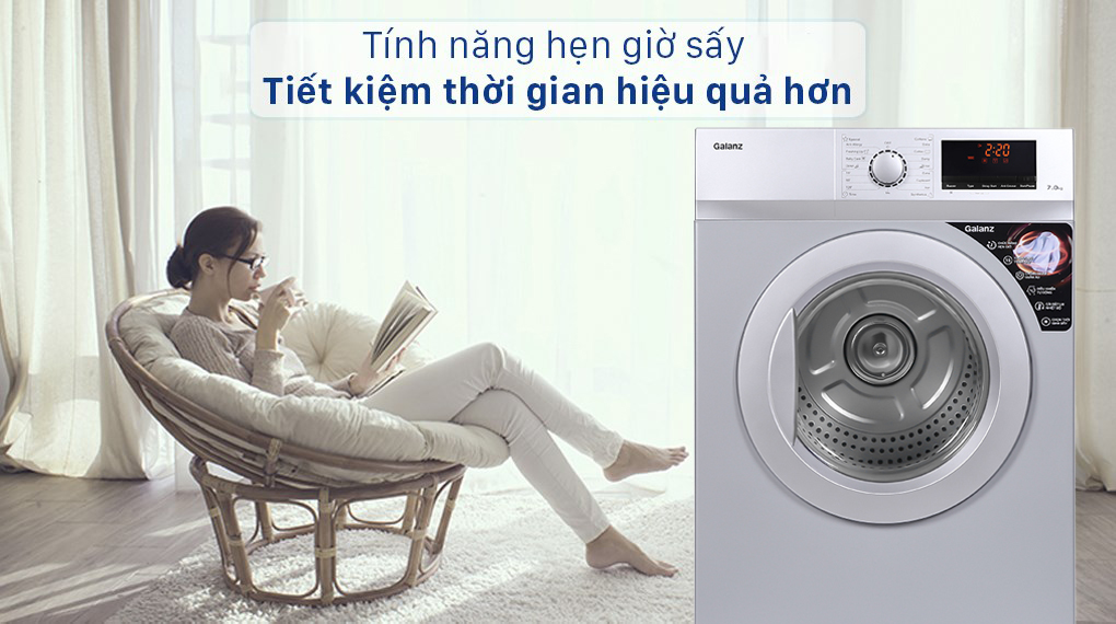 Máy sấy thông hơi Galanz 7 Kg DV-70T5C(S)