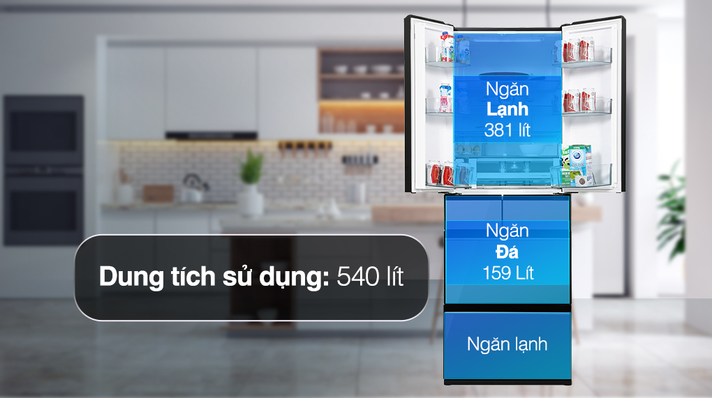 Tủ lạnh Hitachi Inverter 540 lít R-HW540RV(X)