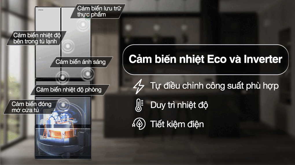 Tủ lạnh Hitachi Inverter 540 lít R-HW540RV(X)