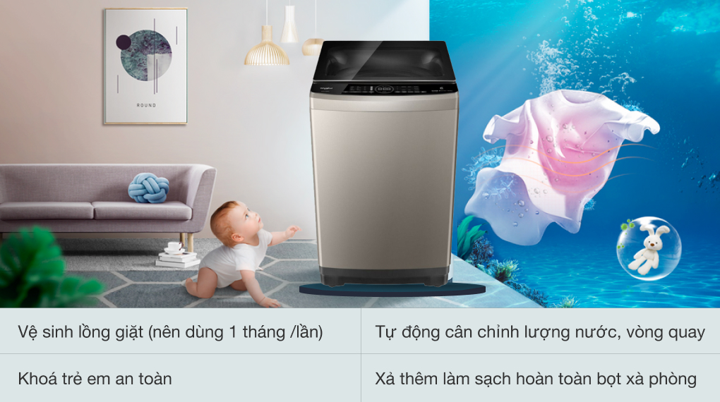 Máy giặt Whirlpool Inverter 10 kg VWIID1002FG
