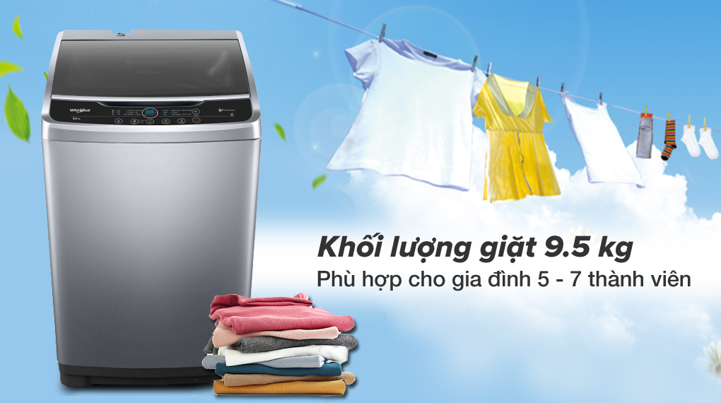 Máy giặt Whirlpool 9.5 kg VWVC9502FS