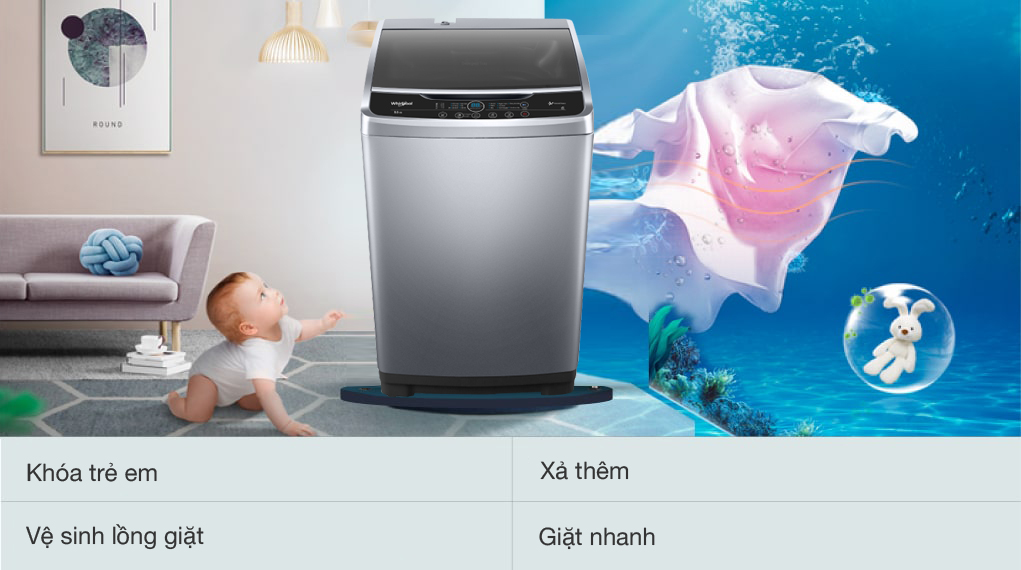 Máy giặt Whirlpool 9.5 kg VWVC9502FS