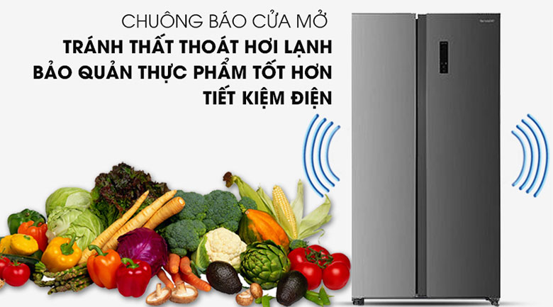 Tủ Lạnh SBS Sharp Inverter 442 lít SJ-SBX440V-SL