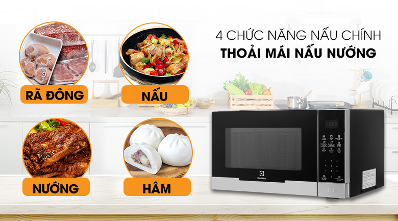 Lò vi sóng có nướng Electrolux EMG23DI9EBP 23 lít