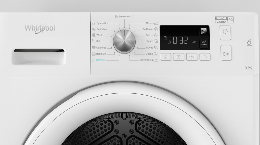 Máy sấy ngưng tụ Whirlpool 8 kg FFTCM118XB EE