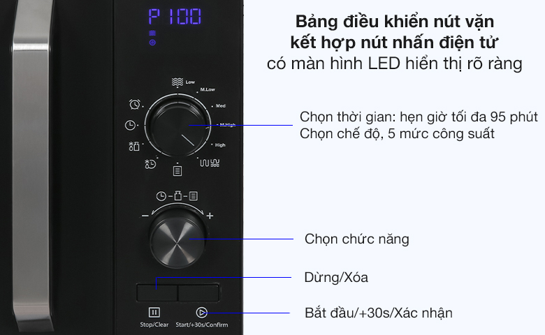 Lò vi sóng có nướng Hafele HW-F23B (538.31.270) 23 lít