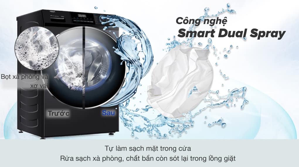 Máy giặt Aqua Inverter 9.5 kg AQD-A952J BK
