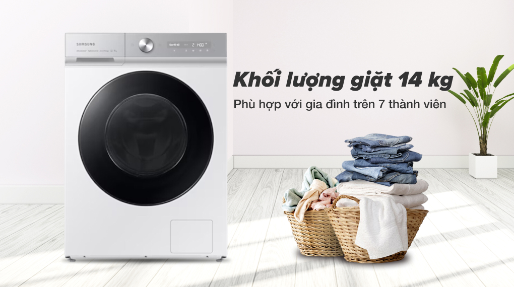 Máy giặt Samsung Inverter 14 kg WW14BB944DGHSV
