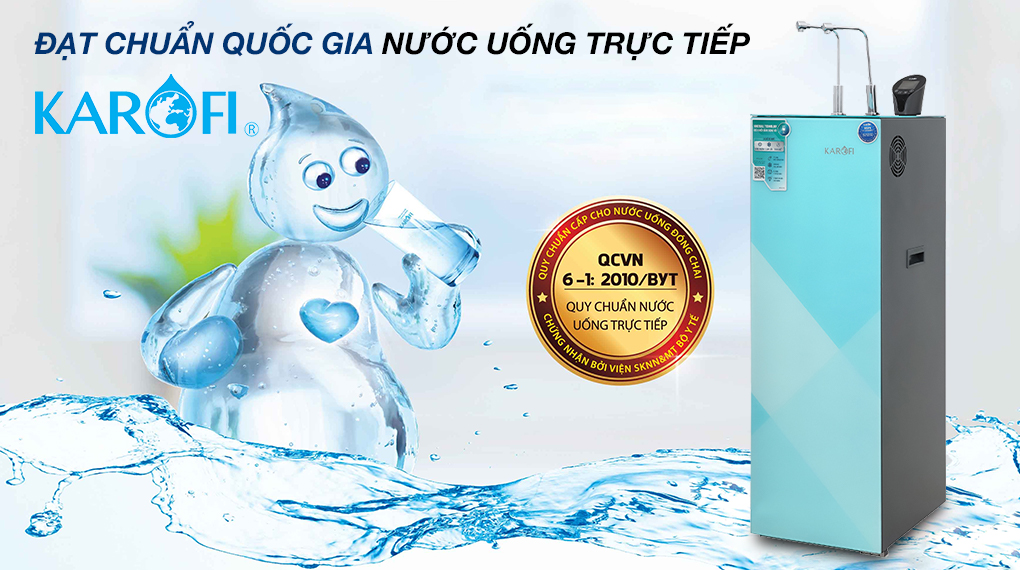 Máy lọc nước RO nóng lạnh Karofi KAD-N91 10 lõi