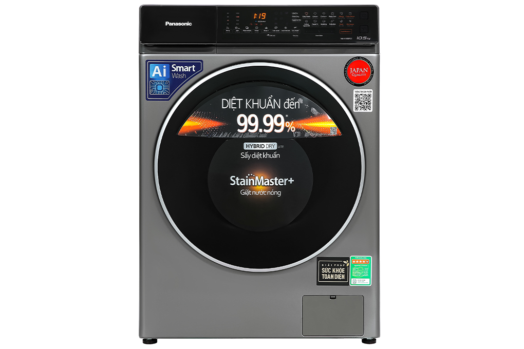 May Giat Panasonic Inverter Giat 10.5 Kg NA V105FC1LV