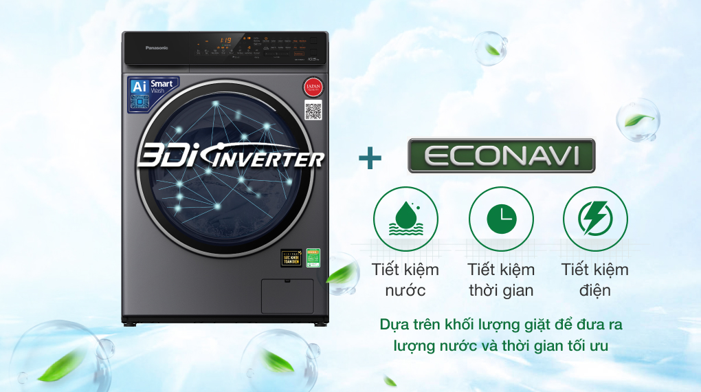 Máy giặt Panasonic Inverter giặt 10.5 kg NA-V105FC1LV