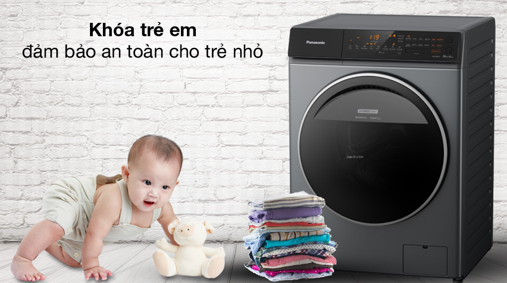 Máy giặt sấy Panasonic Inverter giặt 9 kg NA-S96FC1LVT