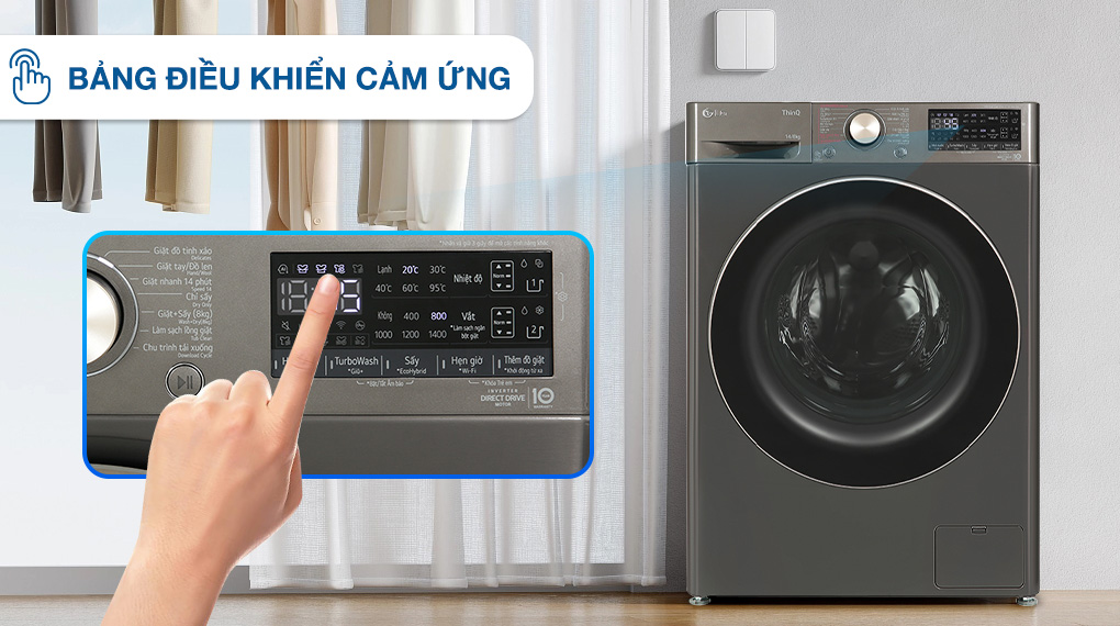 Máy giặt sấy LG Inverter giặt 14 kg - sấy 8 kg FV1414H3BA