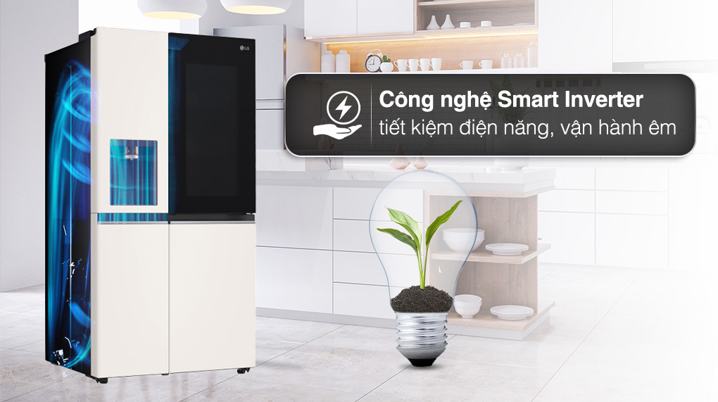Tủ lạnh LG Inverter 635 Lít Side By Side InstaView Door-in-Door GR-X257BG