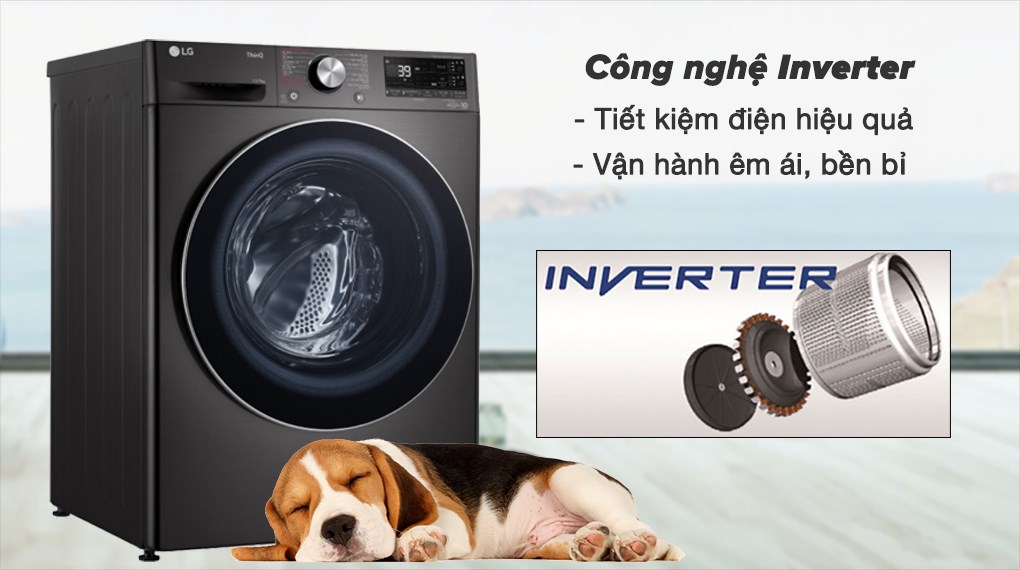 Máy giặt sấy LG Inverter giặt 12 kg - sấy 7 kg FV1412H3BA