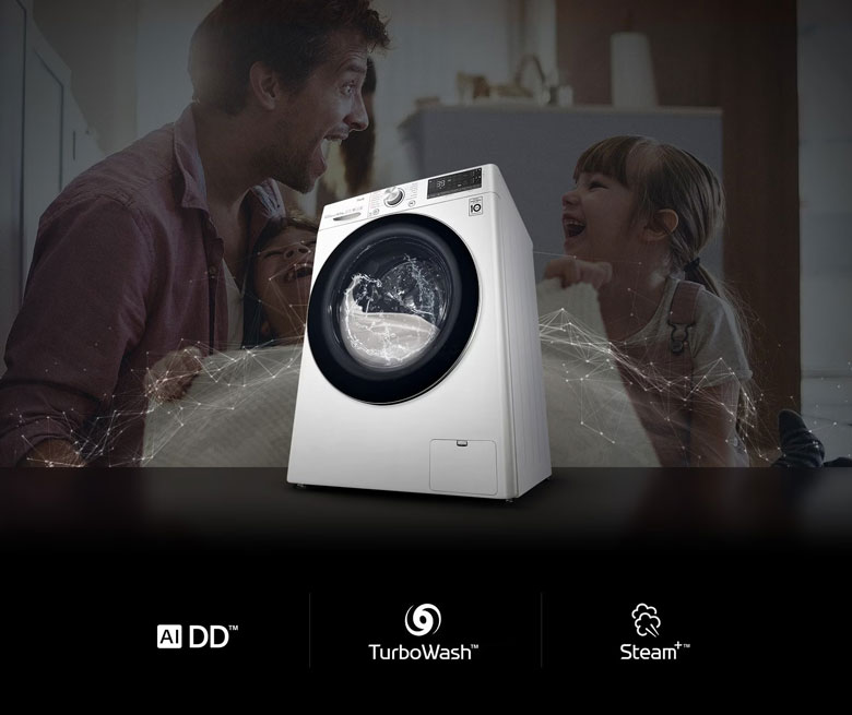 Máy giặt sấy LG Inverter 10kg FV1410D4W1