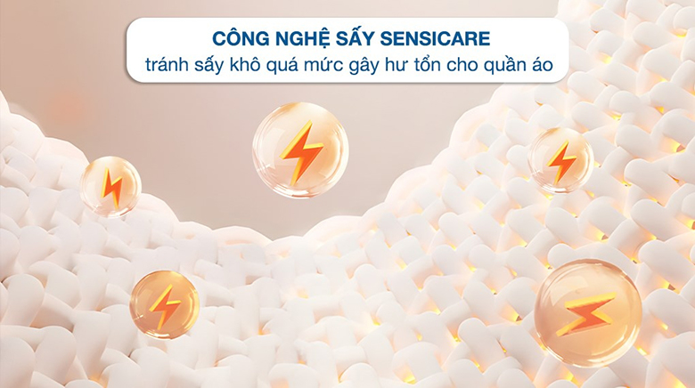Máy sấy bơm nhiệt ELECTROLUX 8 kg EDH803J5WC - Công nghệ sấy SensiCare