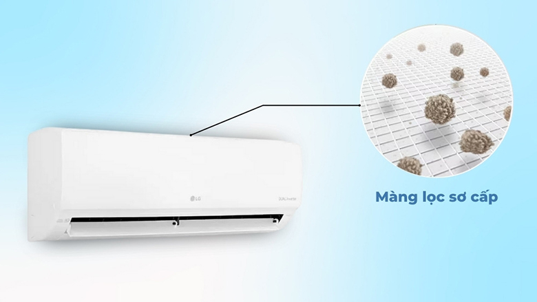 Điều hòa LG 1 chiều Inverter 18000 BTU IEC18M1 - Tấm lọc kháng khuẩn, bảo vệ sức khỏe gia đình