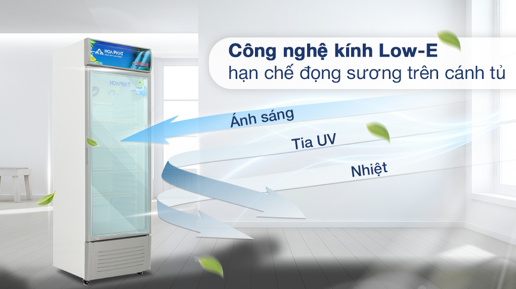 Kính LowE - Tủ mát Hoà Phát 280 lít HSR S6280