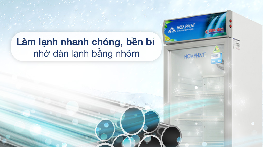 dàn lạnh nhôm - Tủ mát Hoà Phát 280 lít HSR S6280