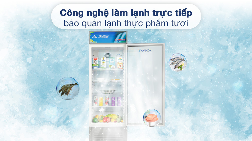 làm lạnh trực tiếp - Tủ mát Hoà Phát 280 lít HSR S6280
