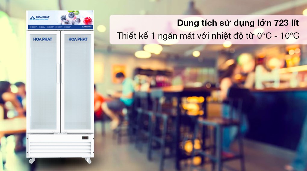 Tủ mát Hòa Phát 723 lít HSR D6723 - Thiết kế dung tích lớn, 1 ngăn mát với nhiệt độ từ 0 - 10 độ C