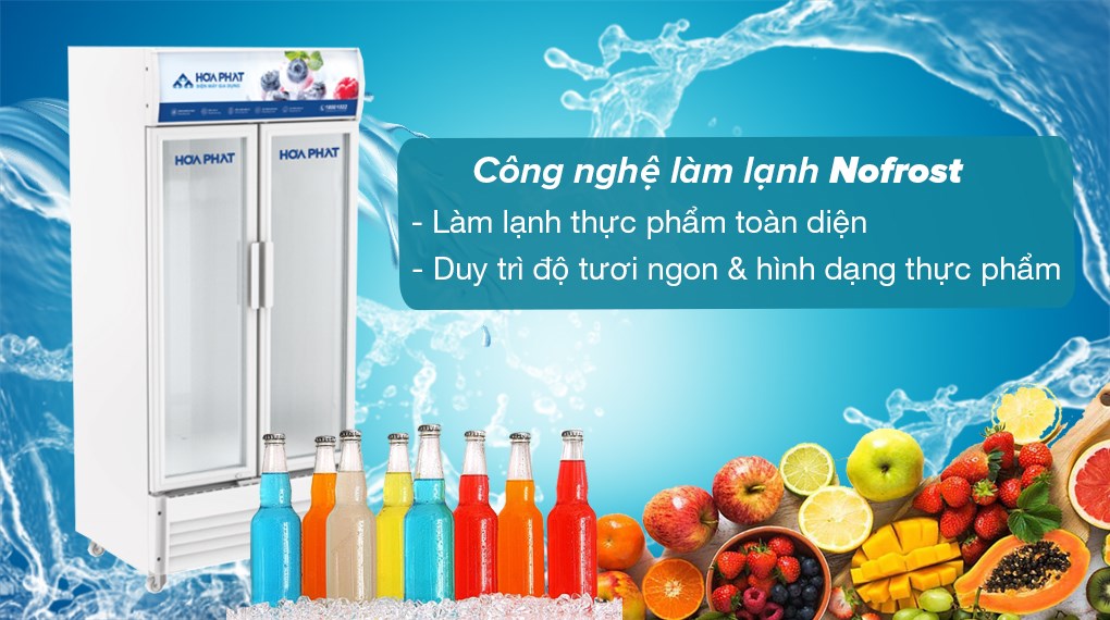Tủ mát Hòa Phát 812 lít HSR D6812 - Công nghệ làm lạnh Nofrost làm lạnh thực phẩm hiệu quả, giúp duy trì độ tươi ngon và hình dạng