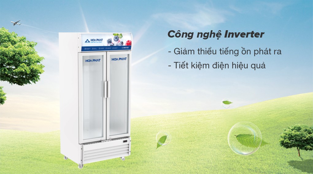 Tủ mát Hòa Phát Inverter 526 lít HSR D8526 - Công nghệ Inverter vận hành êm ái, tiết kiệm điện