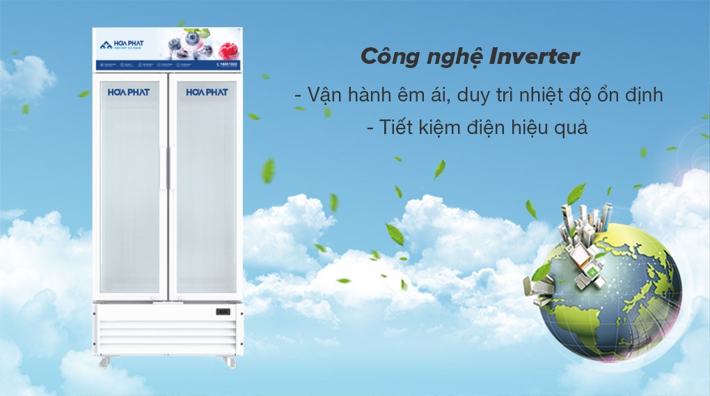 Tủ mát Hòa Phát Inverter 723 lít HSR D8723 - Công nghệ Inverter tiết kiệm điện, vận hành êm ái