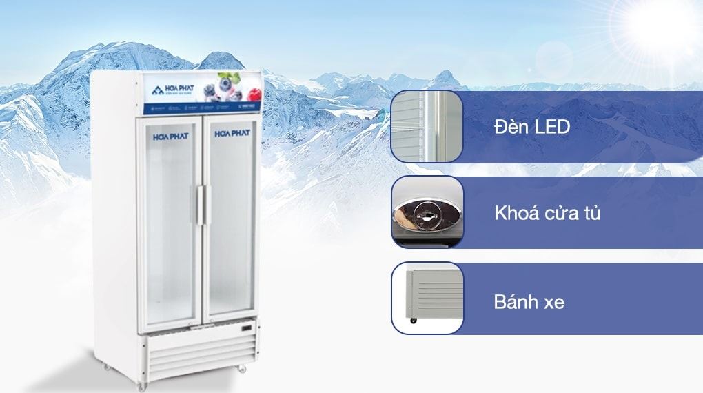 Tiện ích - Tủ mát Hòa Phát Inverter 812 lít HSR D8812