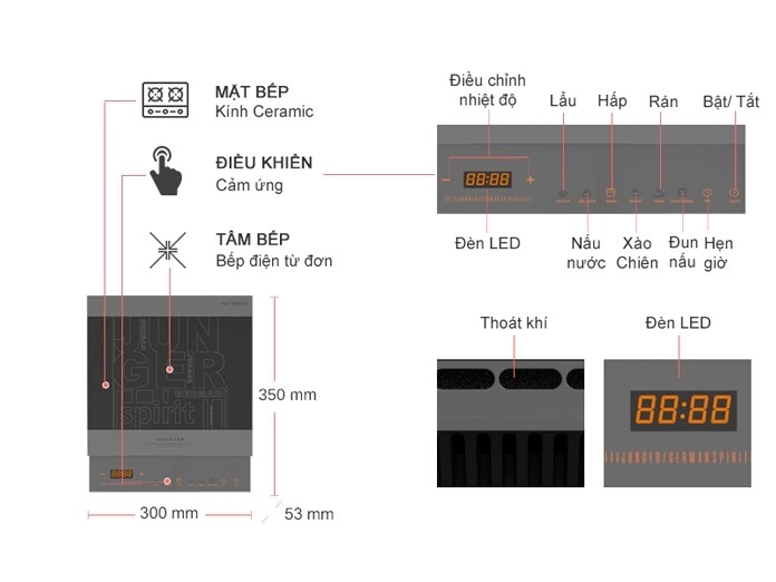 Bếp từ đơn Junger CEJ 105 I